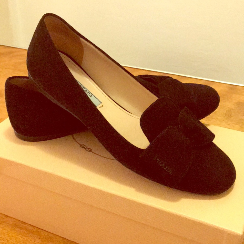 Prada bow flats